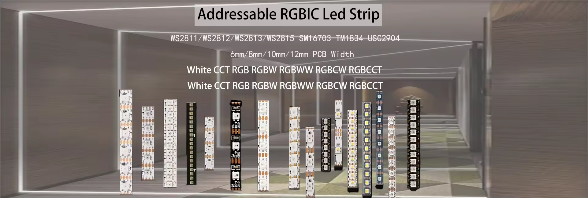 Addressable RGBIC LED strip range